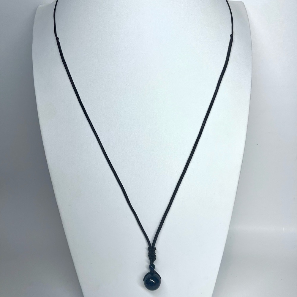 Blue Sandstone 16mm Round Bead Pendant Healing For Women’s, Men’s, Unisex Bol20